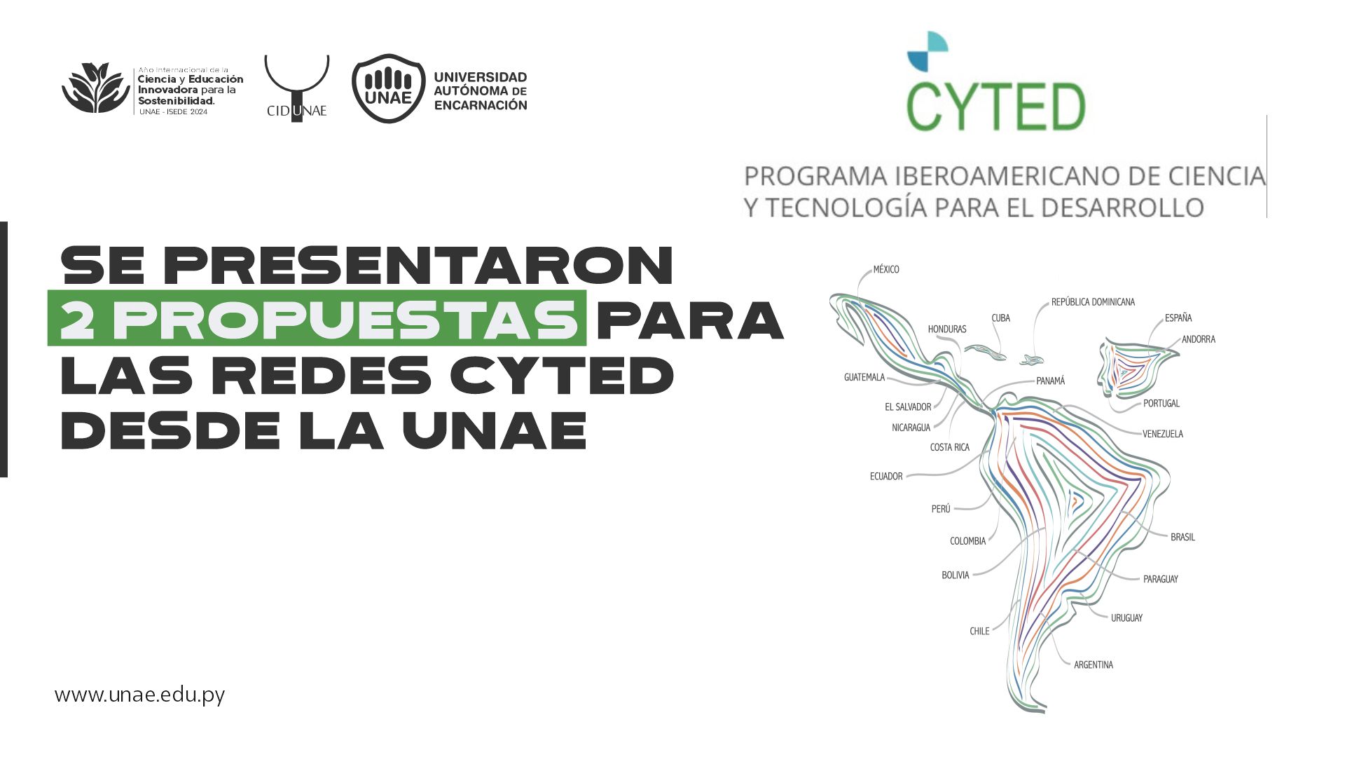 Se presentaron 2 propuestas para las redes CYTED desde la UNAE