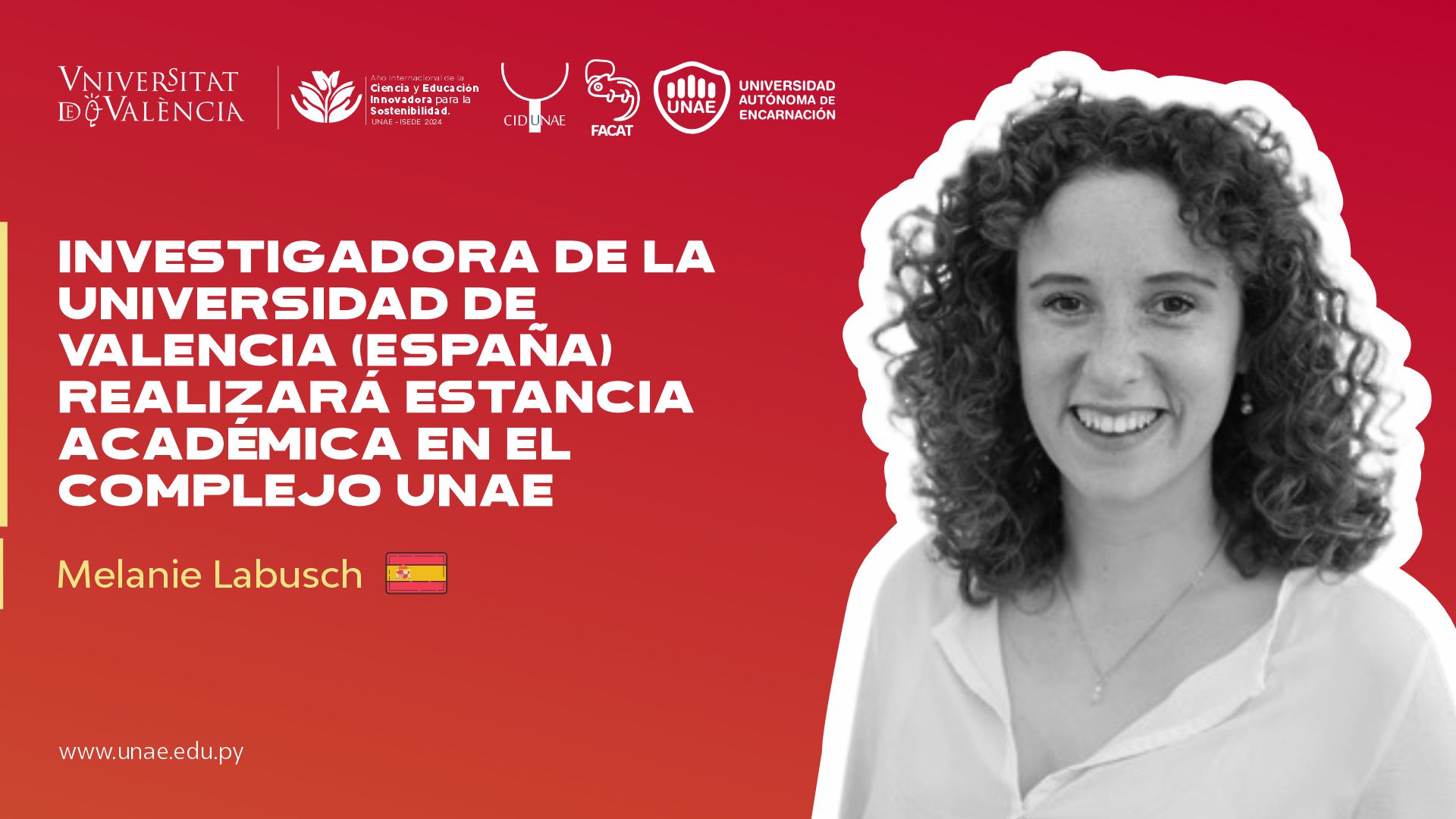 Investigadora de la Universidad de Valencia (España) realizará estancia académica en el Complejo UNAE