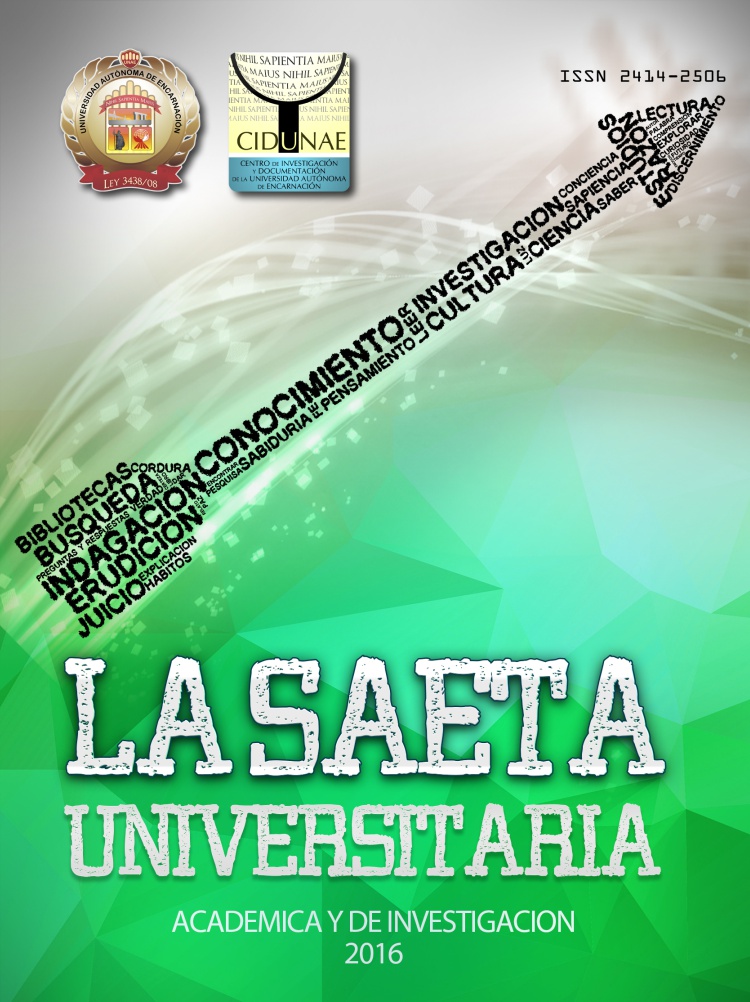 					Ver Vol. 5 Núm. 1 (2016): Saeta Universitaria Académica y de Investigación
				