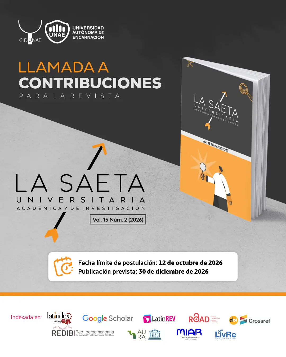 Llamada a contribuciones Saeta Universitaria