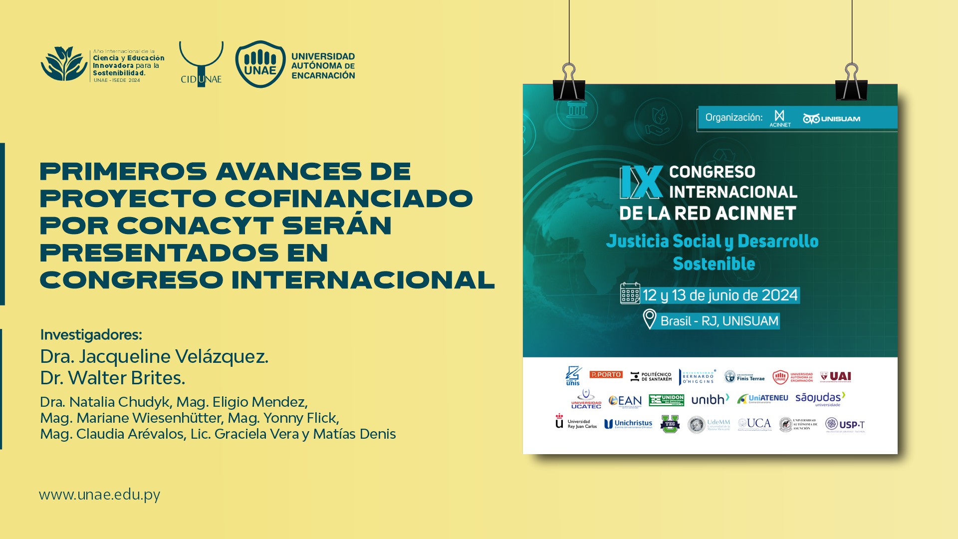 Primeros avances de proyecto cofinanciado por CONACYT serán presentados en Congreso Internacional