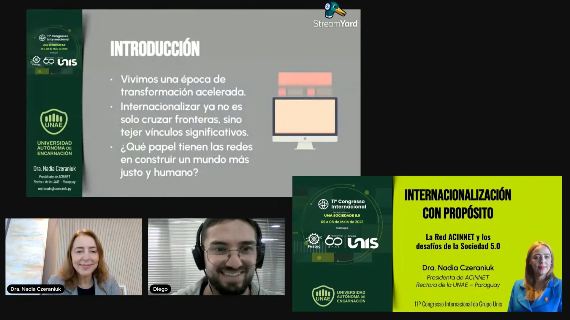 Rectora de la UNAE, brindó conferencia en el 11° Congreso Internacional del Grupo Unis (Brasil)