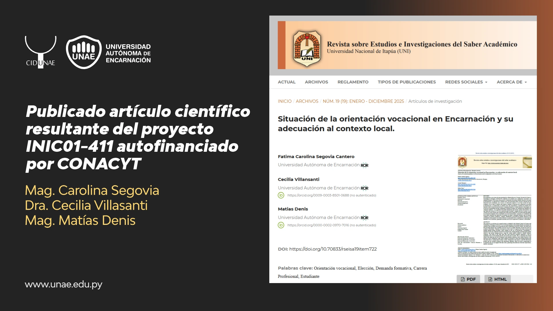 Publicado artículo científico resultante del proyecto INIC01-411 autofinanciado por CONACYT 