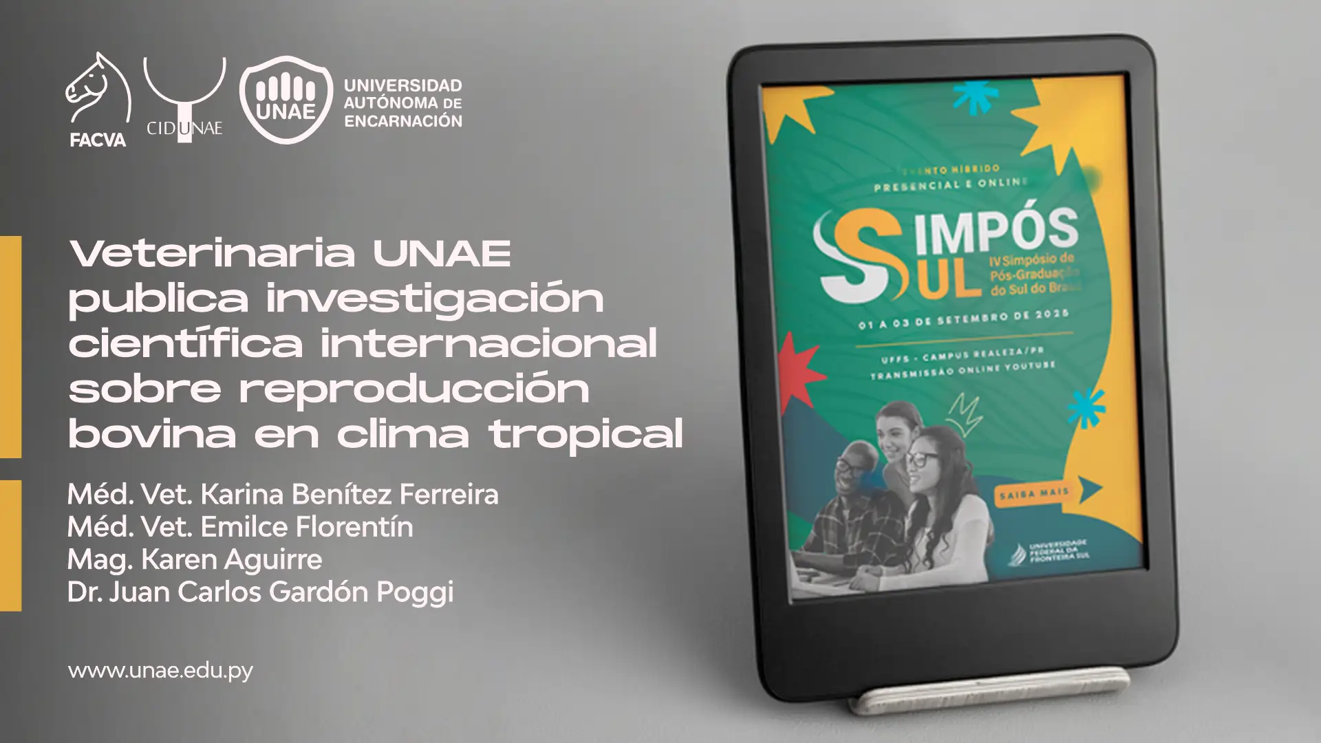 Veterinaria UNAE publica investigación científica internacional sobre reproducción bovina en clima tropical