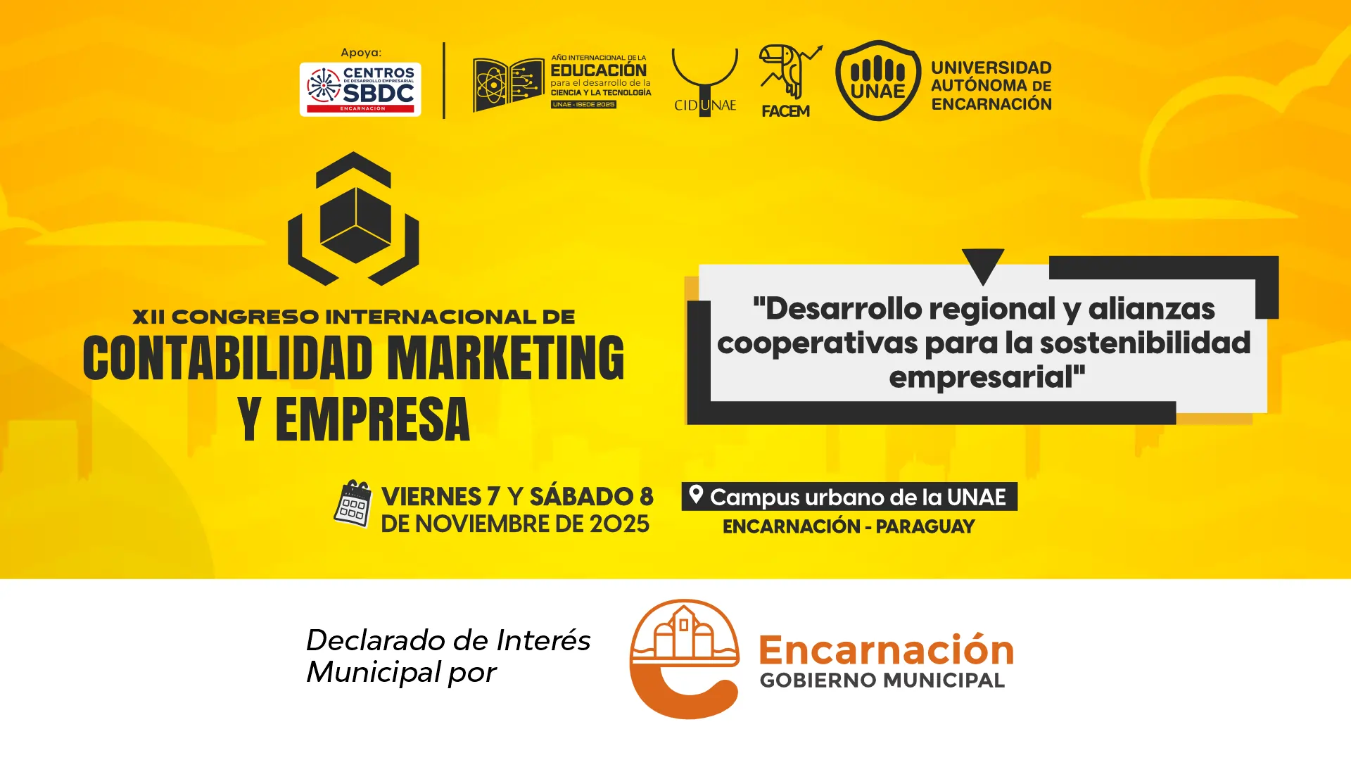 El XII Congreso Internacional de Contabilidad, Marketing y Empresa es declarado de interés Municipal