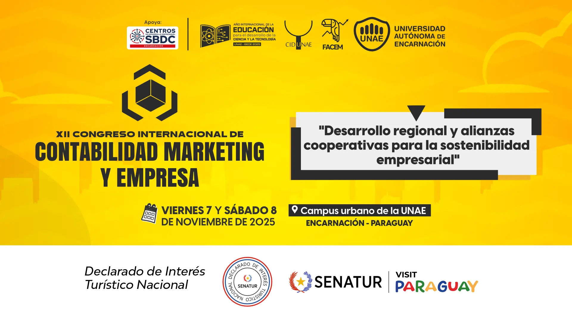 SENATUR declaró de Interés Turístico Nacional al XII Congreso Internacional de Contabilidad, Marketing y Empresa 