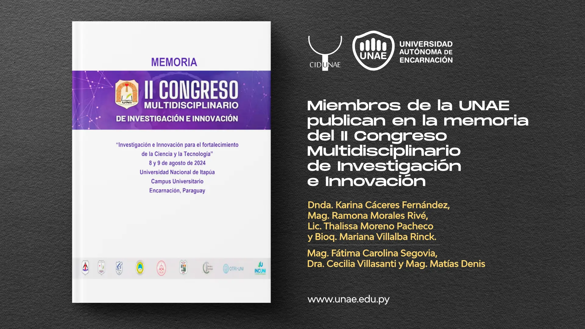 Miembros de la UNAE publican en la memoria del II Congreso Multidisciplinario de Investigación e Innovación