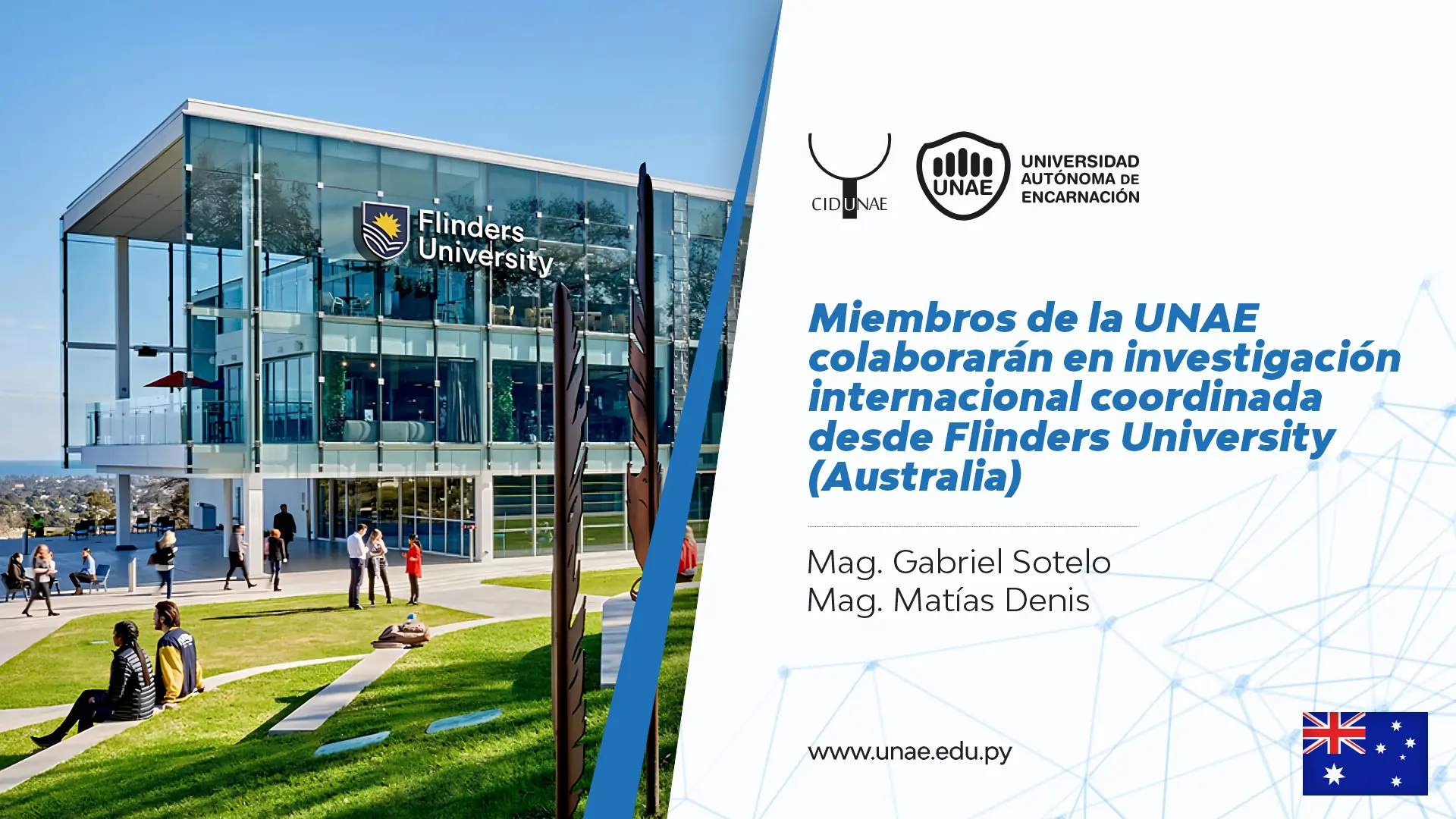 Miembros de la UNAE colaborarán en investigación internacional coordinada desde Flinders University (Australia)