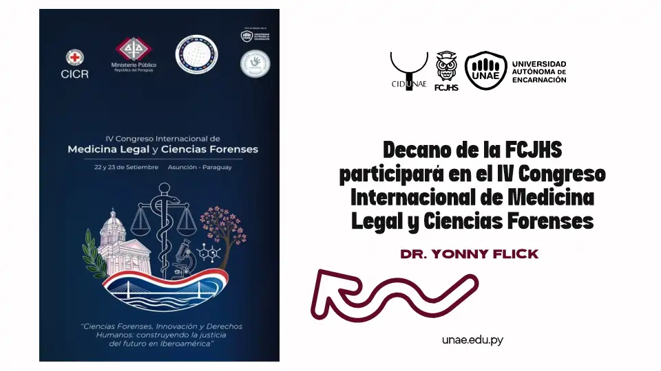 Decano de la FCJHS participará en el IV Congreso Internacional de Medicina Legal y Ciencias Forenses 