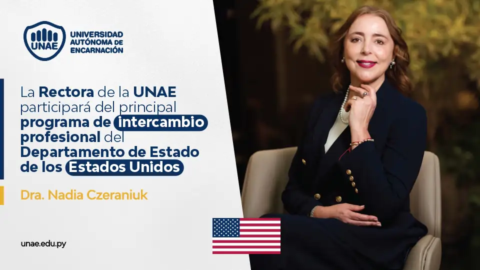 La Rectora de la UNAE participará del principal programa de intercambio profesional del Departamento de Estado de los Estados Unidos