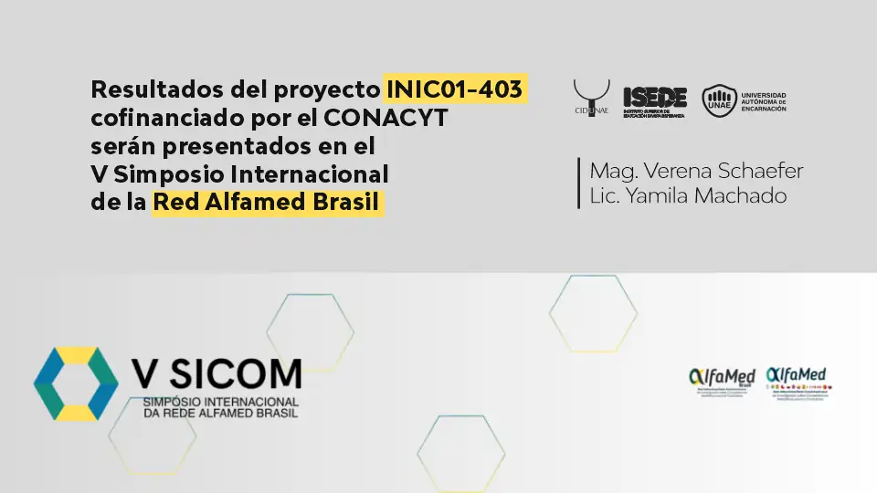 Resultados del proyecto INIC01-403 cofinanciado por el CONACYT serán presentados en el V Simposio Internacional de la Red Alfamed Brasil