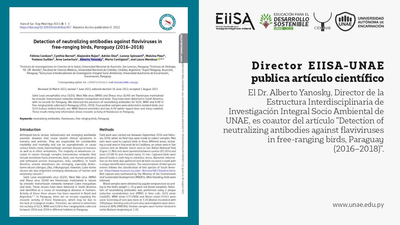 Director EIISA publica articulo