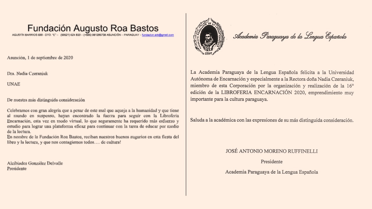 Salutaciones Libroferia Encarnacion 2020 720 