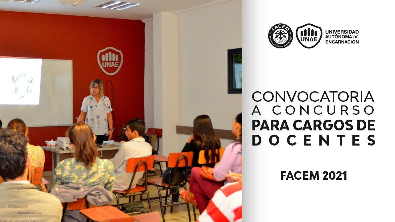 convocatoria docente 2021 FACEM UNAE