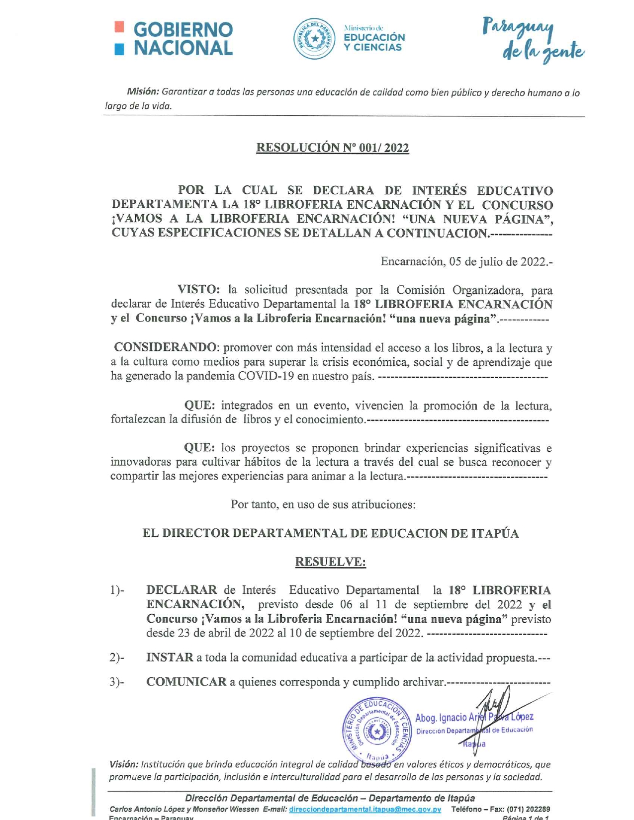 declaracion departamental libroferia 2022 02