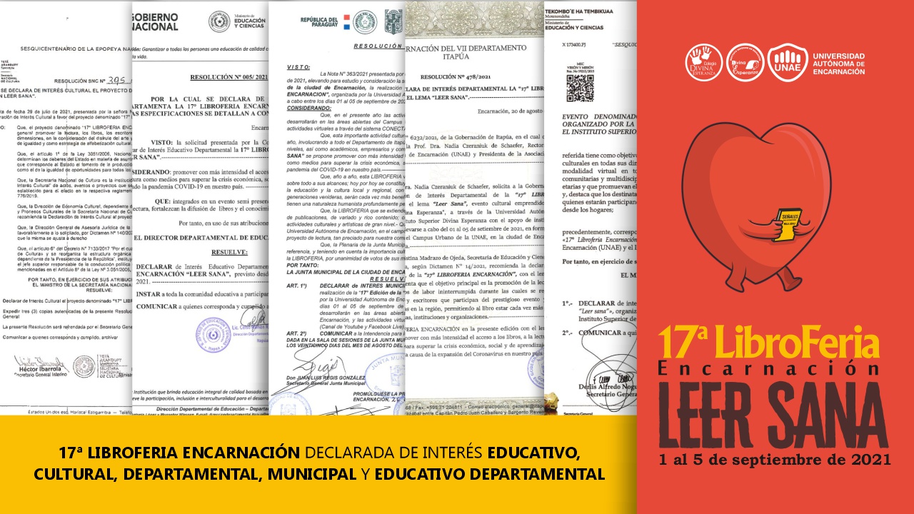 declaraciones de interes Libroferia Encarnacion 2021