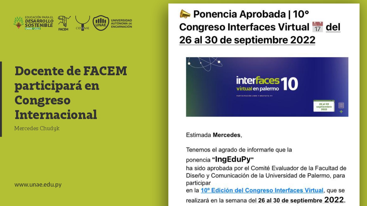 docente facem congreso internacional